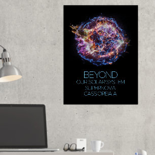 Impresión Metalizada Espacio ultraterrestre, Cosmos, Supernova Cassiope