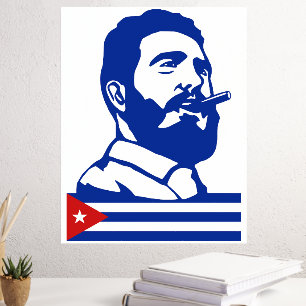 Impresión Metalizada Fidel Castro, Presidente, Revolución, Cuba, La Hab
