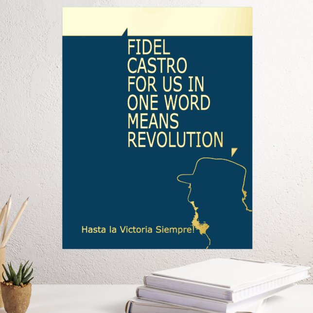 Impresión Metalizada Fidel Castro, Presidente, Revolución, Cuba, La Hab (In situ (Escritorio 3))