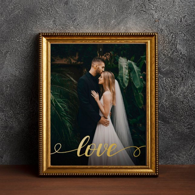 Impresión Metalizada Foto de boda elegante del guión oro de amor (Subido por el creador)