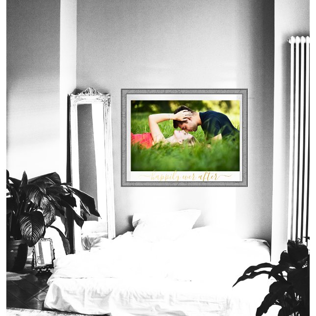 Impresión Metalizada Foto De Pareja Feliz Para Siempre Después Del Boda (Subido por el creador)