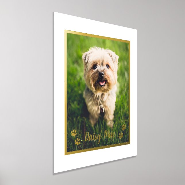 Impresión Metalizada Foto personalizada de perro para amantes de mascot (Distribución)