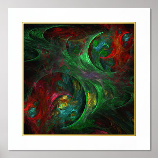 Impresión Metalizada Génesis Arte abstracto verde