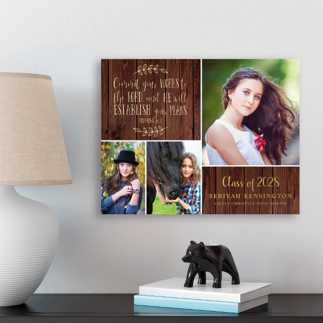 Impresión Metalizada Graduación de la Biblia Cristiana Verse Graduación (Subido por el creador)