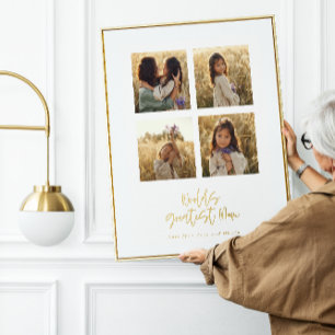 Impresión Metalizada Gran Mamá multifoto elegante
