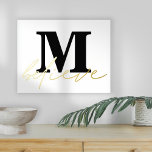 Impresión Metalizada Guión de creencia de monograma minimalista<br><div class="desc">Monograma minimalista Cree Script Relieve metalizado de lujo real en su elección de oro o plata para este presupuesto motivacional parcialmente puesto en su inicial</div>