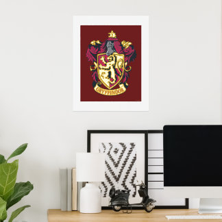 Impresión Metalizada Harry Potter | Gryffindor Escudo Gold y Red