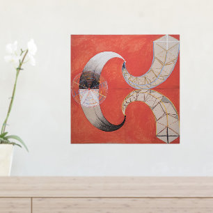 Impresión Metalizada Hilma Af Klint, The Swan No. 9, Resumen de Arte