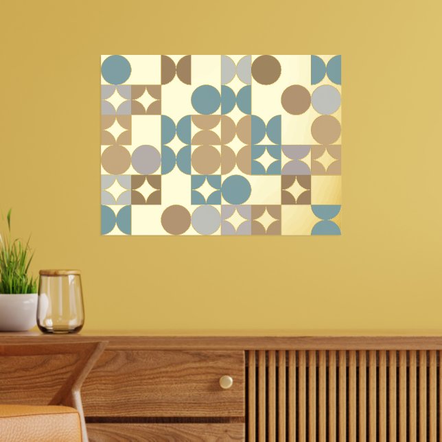 Impresión Metalizada Hip Resumen Círculos Industrial Fusion Art Gold (In situ (sala de estar))