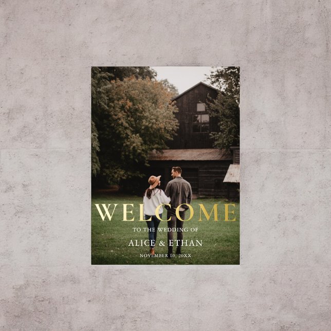 Impresión Metalizada Imagen elegante de signo de bienvenida (Subido por el creador)