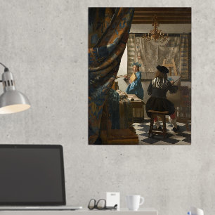 Impresión Metalizada Johannes Vermeer, El Arte De La Pintura
