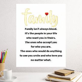 Impresión Metalizada La familia no siempre es oro de la tipografía de l