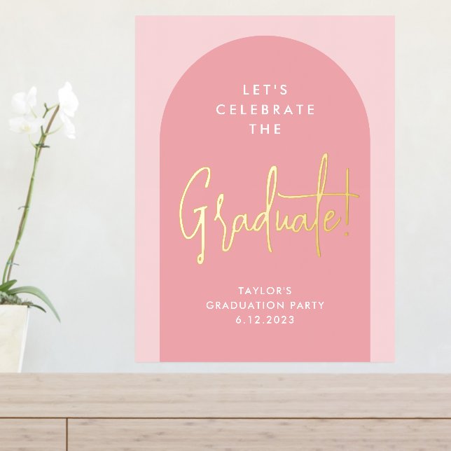 Impresión Metalizada La fiesta de graduación del Arco Rosado moderno da (In Situ (Mesa de entrada))