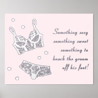 Lingerie Bridal Shower Bachelorette Party Rótulo