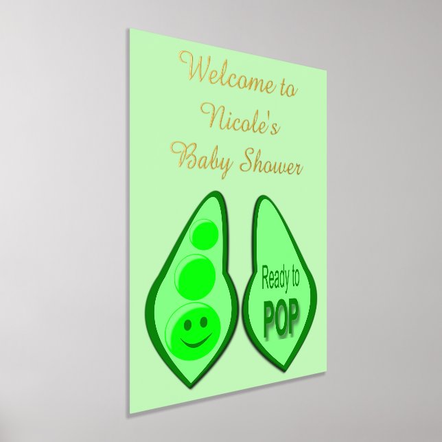 Impresión Metalizada Listo para hacer aparecer Baby Shower a un Persona (Distribución)