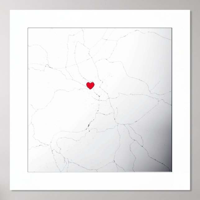 Impresión Metalizada Mapa de Karlovac Croacia Clásico Regalo elegante m (Anverso)