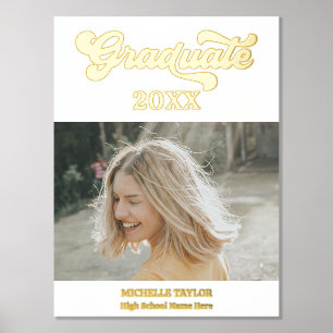 Impresión Metalizada Marco moderno para graduados de fotografía de secu