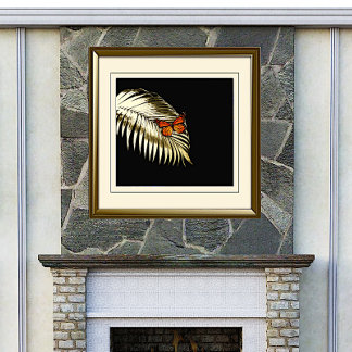 Impresión Metalizada Mariposa monarca en las pinturas de Relieve metali