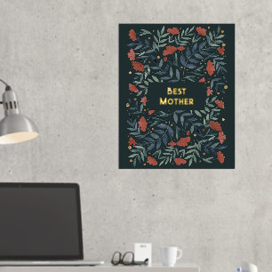 Impresión Metalizada Mejor Día de las Madres Jardín Madre Magico