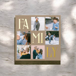 Impresión Metalizada Moda familiar Multi Photo Beige<br><div class="desc">Poster presenta una moderna facultad de fotografía y mamá en Relieve metalizado.</div>