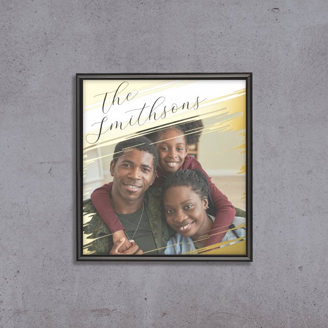 Impresión Metalizada Moderna elegancia Añadir retrato de familia de fot (Subido por el creador)