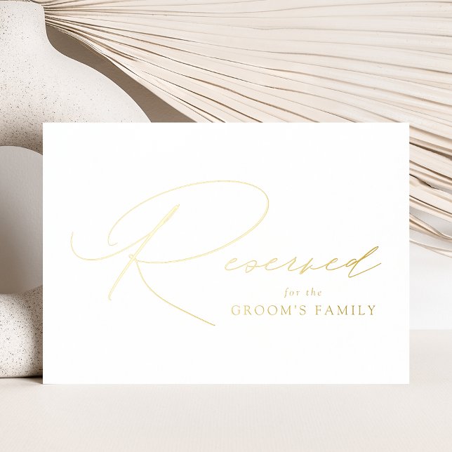 Impresión Metalizada Moderno Rótulo reservado de Boda Relieve metalizad (Subido por el creador)