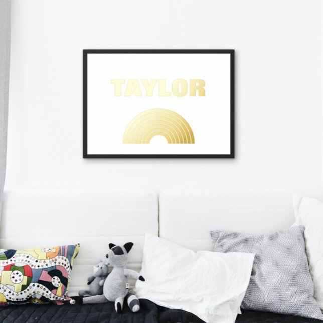 Impresión Metalizada Moderno y elegante arcoiris EDITABLE TEXTO ORO (Subido por el creador)