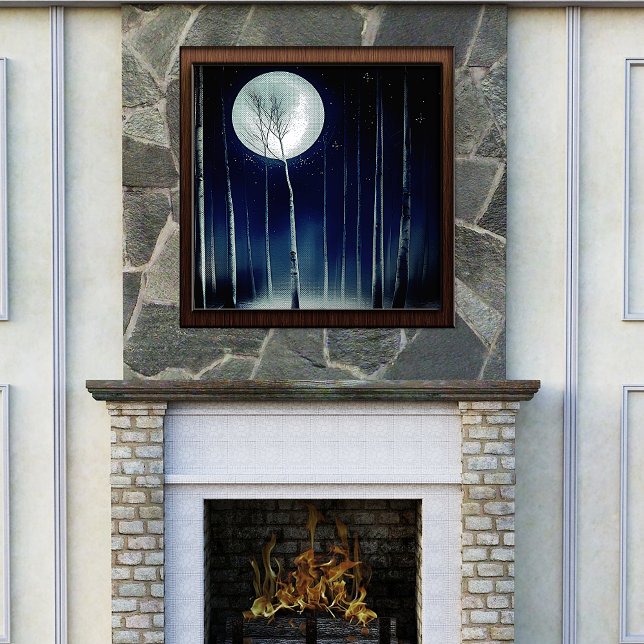 Impresión Metalizada Moonlite Birch Trees (Subido por el creador)