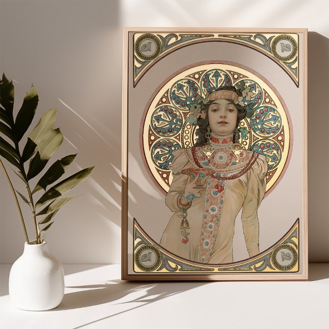 Impresión Metalizada Mucha por la celebración del champagne de estilo A (Subido por el creador)