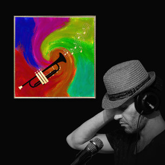 Impresión Metalizada Música de Trump colorida
