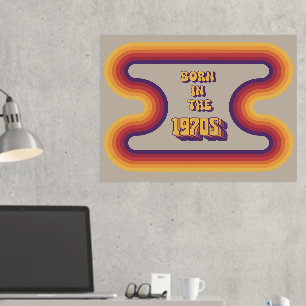 Impresión Metalizada Nacido en los años 70, Millennials, Gen X, Año de 