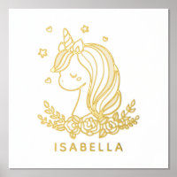 Nombre Personalizado De Unicorn Cute Whimsical Gir