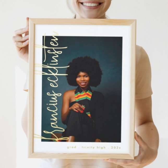 Impresión Metalizada Nombres de oro Graduación de fotos (Subido por el creador)