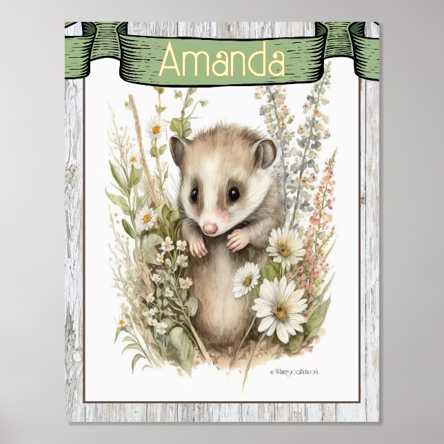 Impresión Metalizada Nursery Cute Animal (Anverso)