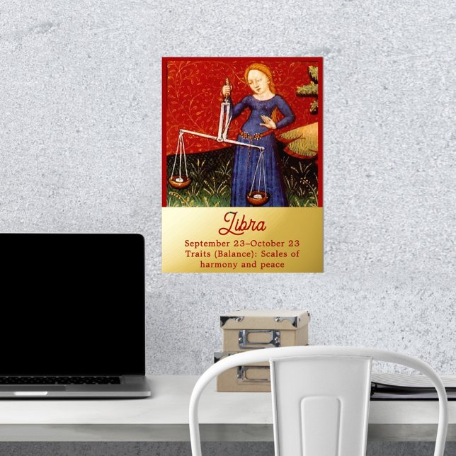 Impresión Metalizada Partido de Cumpleaños del Rótulo Libra Zodiac (Subido por el creador)