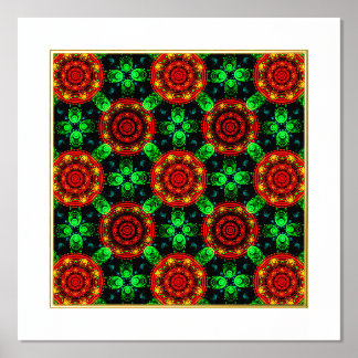 Impresión Metalizada Patrón abstracto elegante boho moderno floral #504