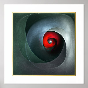 Impresión Metalizada Patrón De Arte Resumen Artístico Moderno De Swirl