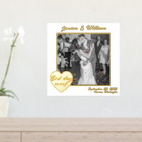 Personalizado boda foto mejor día de Relieve metal