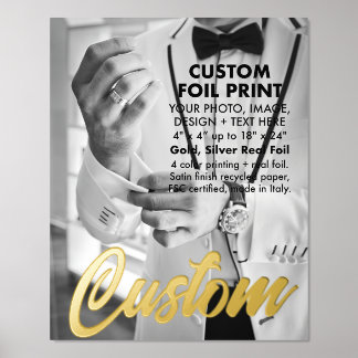 Impresión Metalizada Personalizado Relieve metalizado real (oro o plata