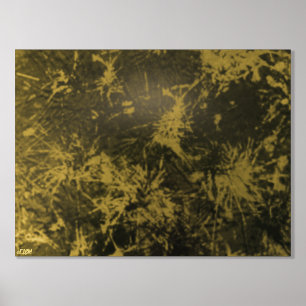 Impresión Metalizada Pine Needles Relieve metalizado dorado Art Print