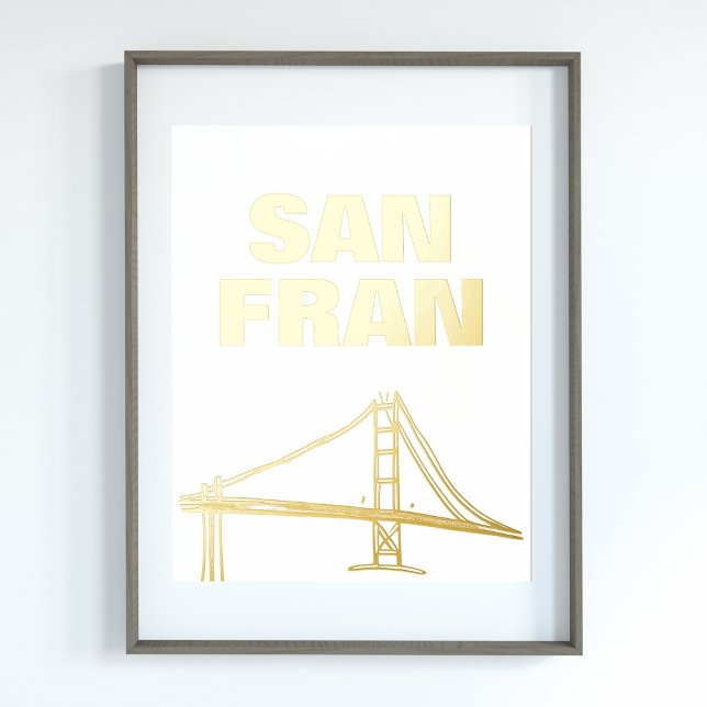 Impresión Metalizada PUENTE SAN FRAN | san francisco GOLD (Subido por el creador)