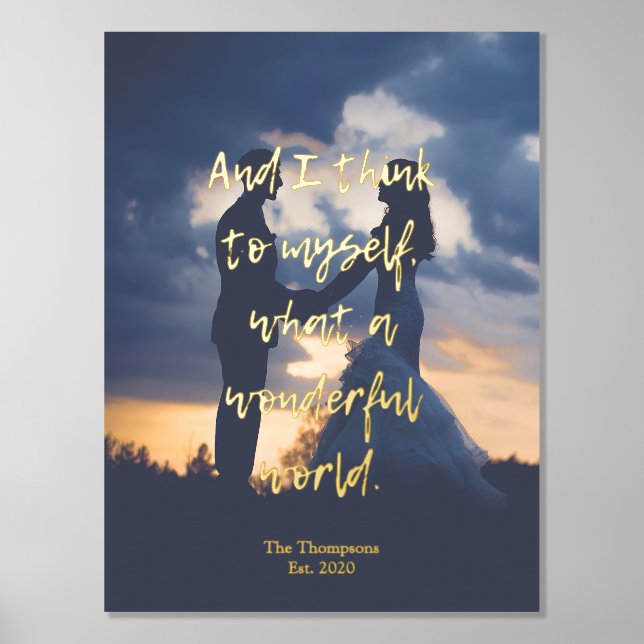 Impresión Metalizada Qué maravillosa foto del mundo (Anverso)