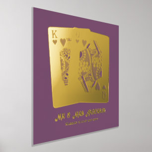 Impresión Metalizada Regalo de Aniversario de las nuevas tarjetas de la