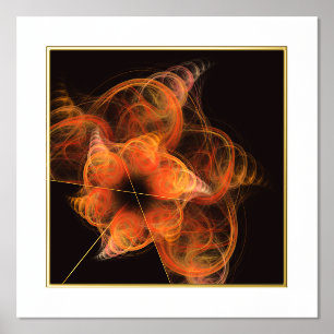 Impresión Metalizada relámpagos arte abstracto