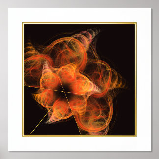Impresión Metalizada relámpagos arte abstracto