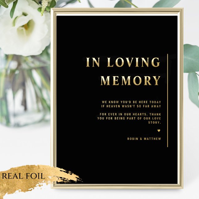 Impresión Metalizada Relieve metalizado, amor a la memoria Rótulo Boda  (Subido por el creador)