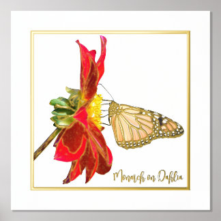 Impresión Metalizada Relieve metalizado de acento monarca mariposa en D