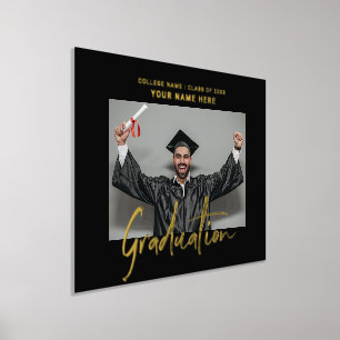 Impresión Metalizada Relieve metalizado de fotografía de graduación sim