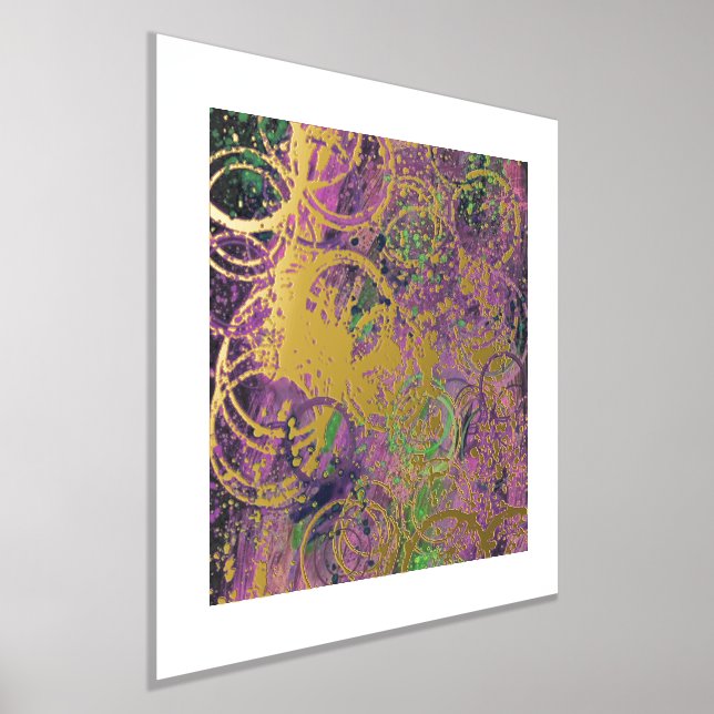 Impresión Metalizada Relieve metalizado dorado moderno Resumen arte (Distribución)