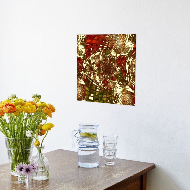 Impresión Metalizada Relieve metalizado "Laberinto" Imprimir arte en pa (Distribución (cocina))